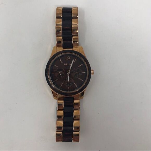 Relic, Round, Bronze & Gold Stainless, Watch - Picture 1 of 5
